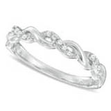 14 K White Gold Diamond Wedding Band Engagement Ring Studded With 15 Pcs Weighs 13 Cents G Color Si Diamonds